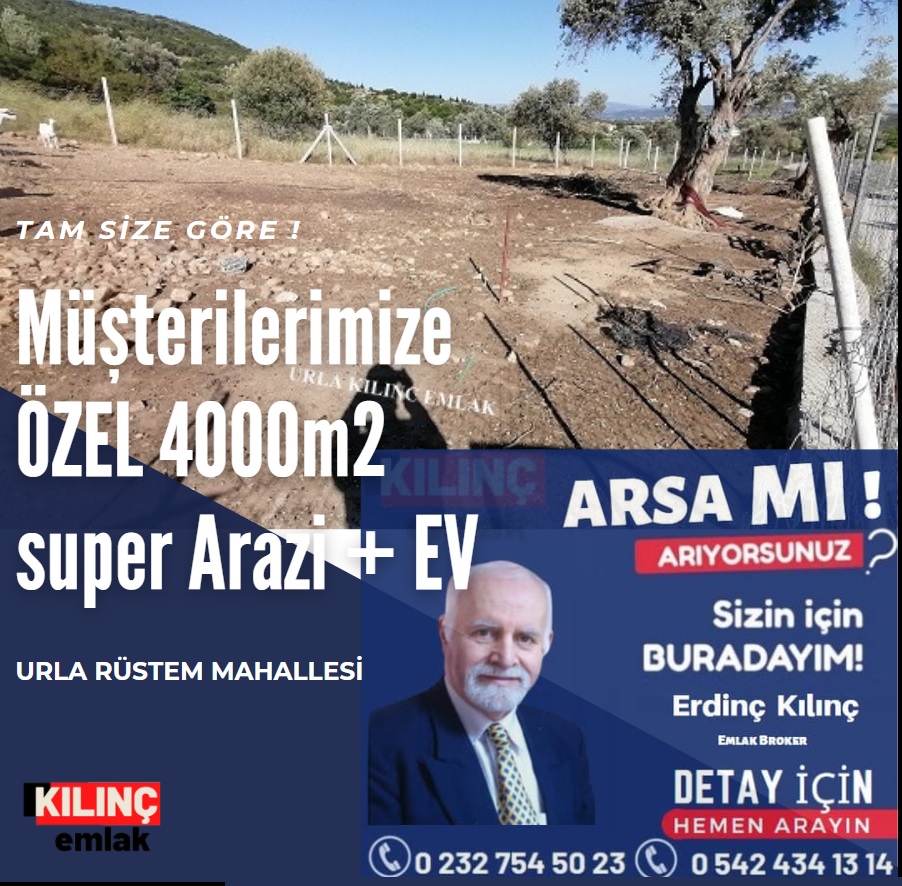URLA RÜSTEM SATILIK ARAZI CİFTLİK